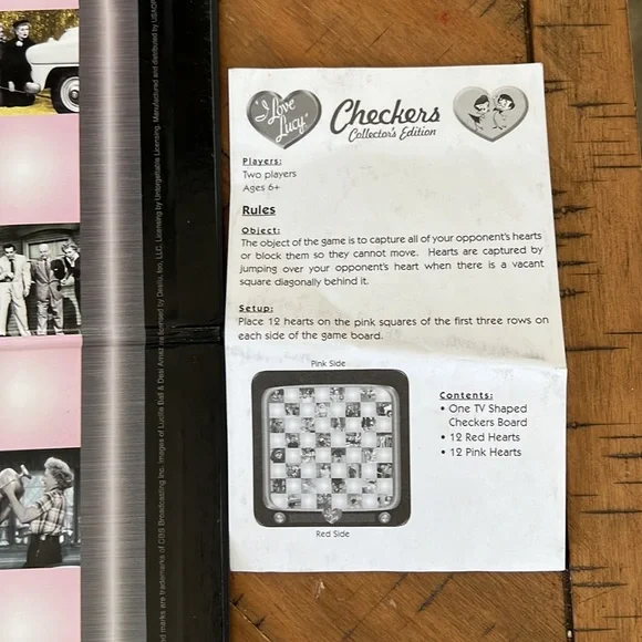 ❤️ I love Lucy Checkers Set ❤️